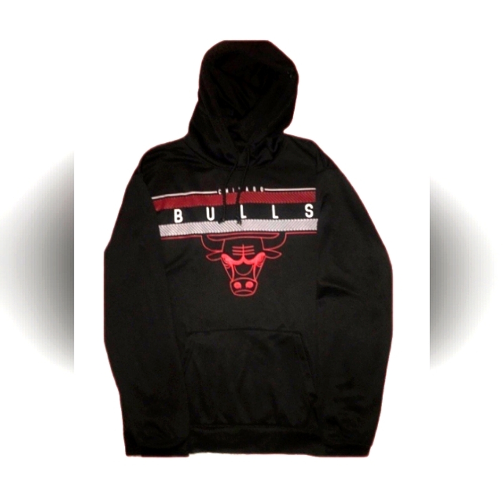 Chicago Bulls NBA Ultra Game Drawstring Hoodie.Sz. Mens L.Very sharp!SEE PICS!